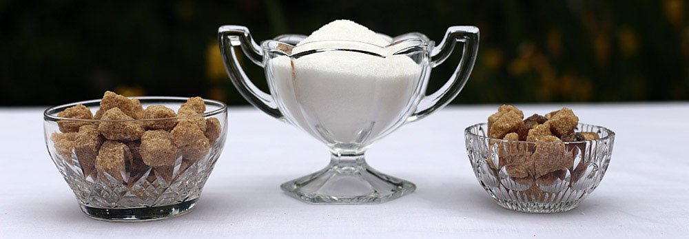 vintage glass sugar bowl